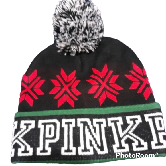 PINK Pom pom Beenie Lot 2 - Picture 2 of 5